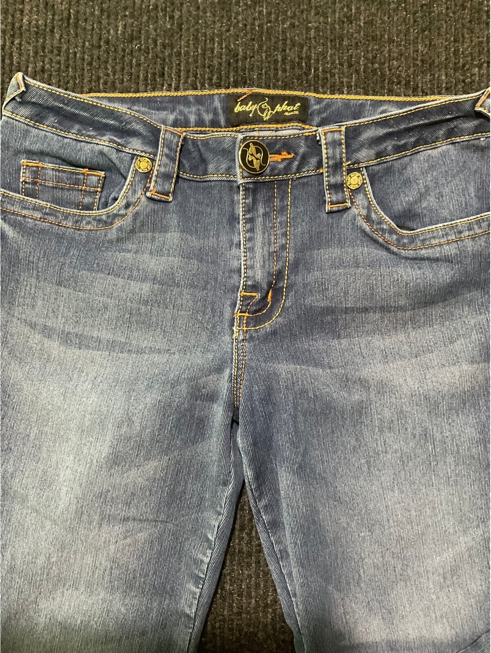 Vintage Y2k Baby Phat Women's Medium Wash Straight Leg Jeans Size 11
